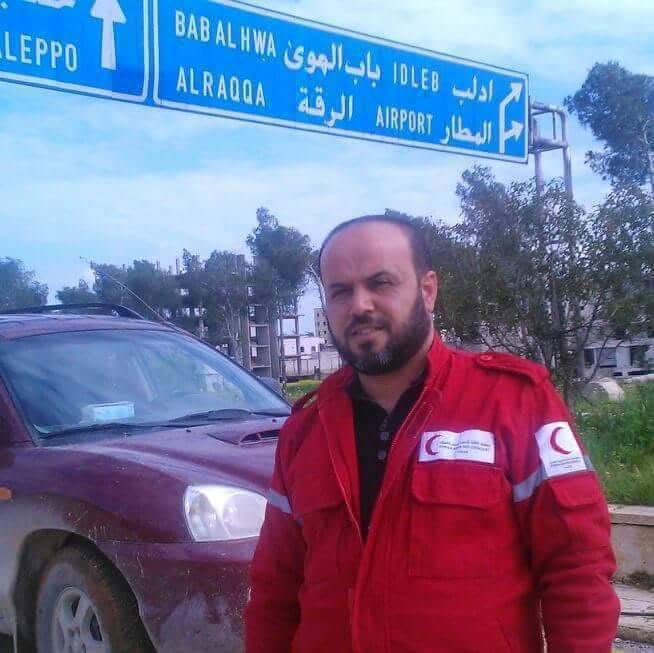 الشهيد عمر بركات أحد متطوعي الهلال الأحمر في مدينة حلب