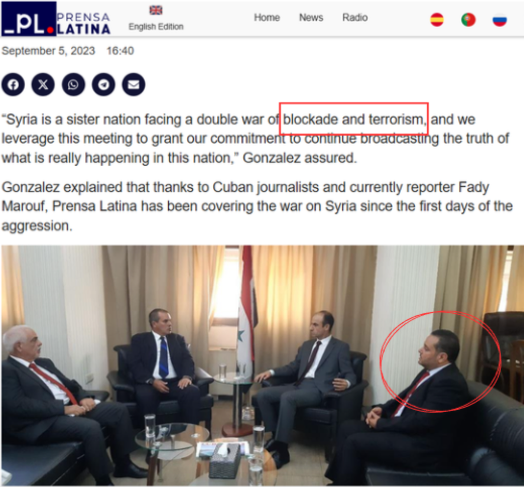 فادي معروف.. من الدفاع عن الأسد وروسيا وإنكار الكيماوي إلى رئاسة قسم اللغات في وكالة «سانا».